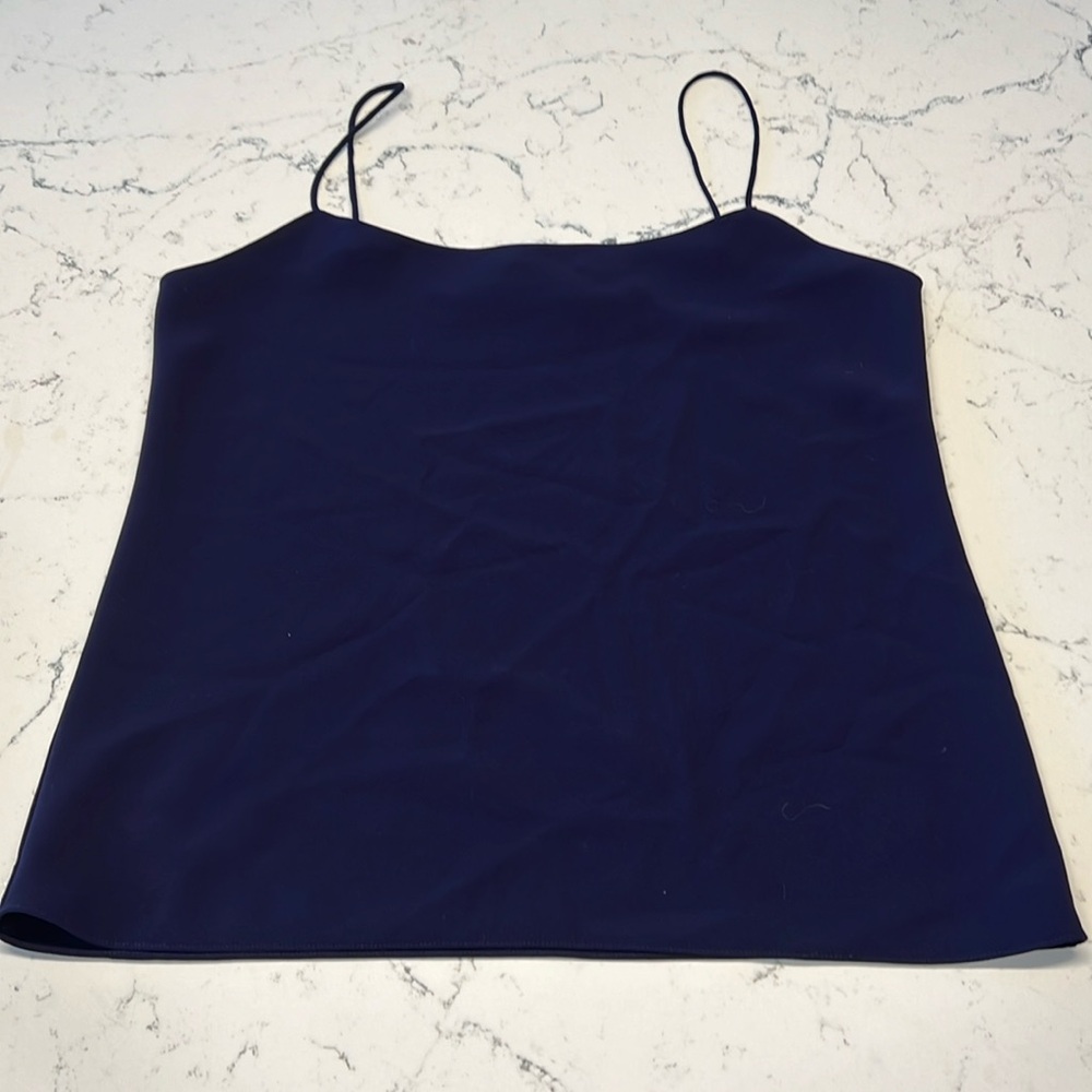 Theory Navy Silky Tank Top